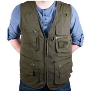 Blue Stone Safety Reactor Concealment Vest Men's XL Green 22 Pocket Tactical
